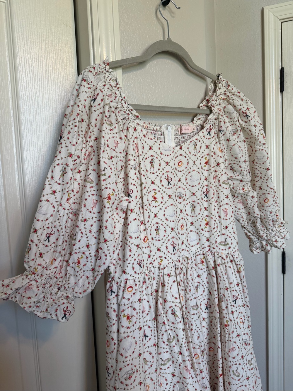 Smocked Square-Neck Maxi 12 Days of Christmas Dress - Picture 3 of 9